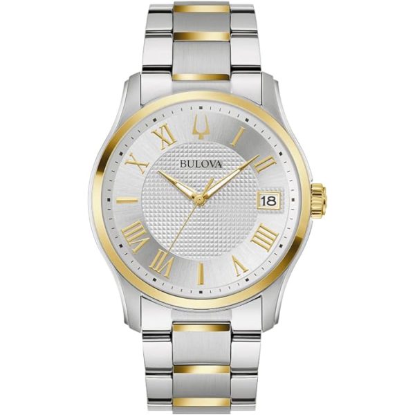 Bulova Men Wilton Watch 98B391, Gold And Sliver