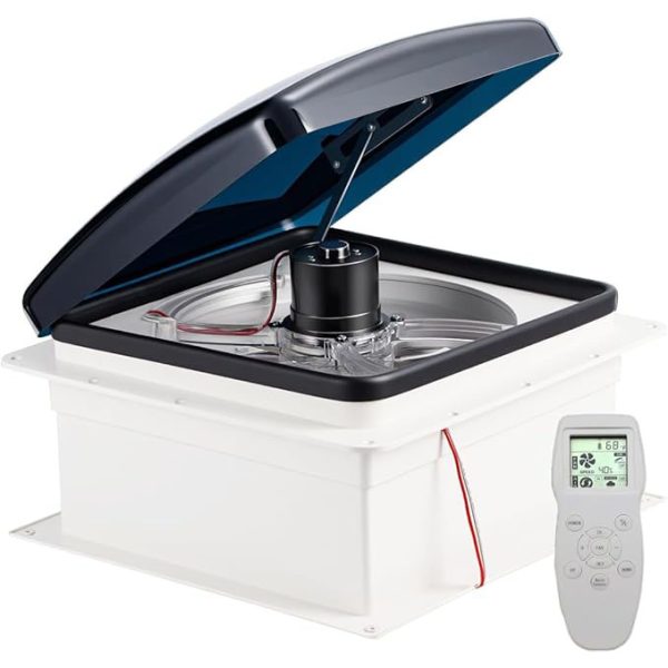 RV Vent Fan Roof 12V Remote Control 14 x 14 inches 10-Speed